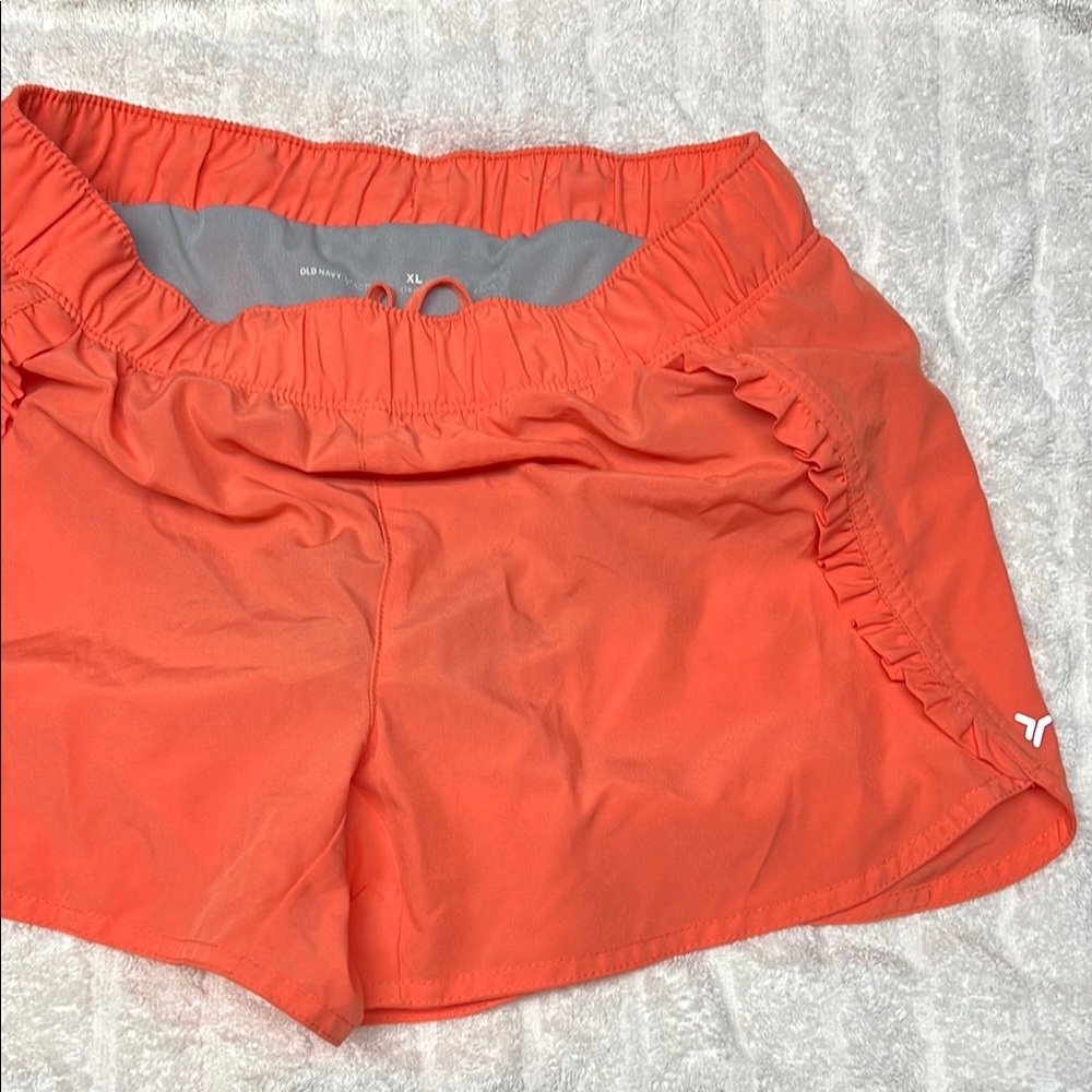 Girl’s Orange Athletic Shorts